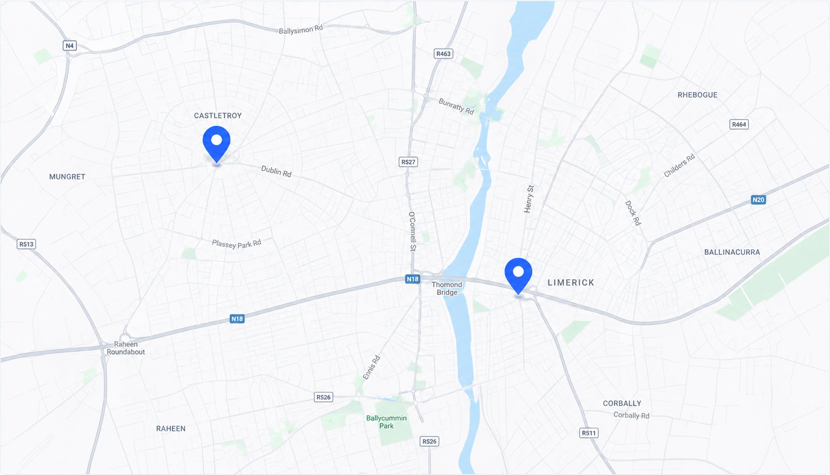 Map showing Geely Zambia service centre in Lusaka
